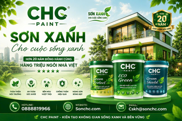 CHC PAINT – SƠN XANH CHO CUỘC SỐNG XANH Hơn 20 năm đồng hành cùng hàng triệu ngôi nhà Việt